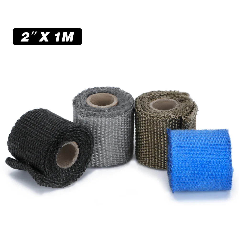 PQY - 50mm 1Meter Performance Exhaust Tape Manifold Downpipe Insulating Heat Wrap 2\