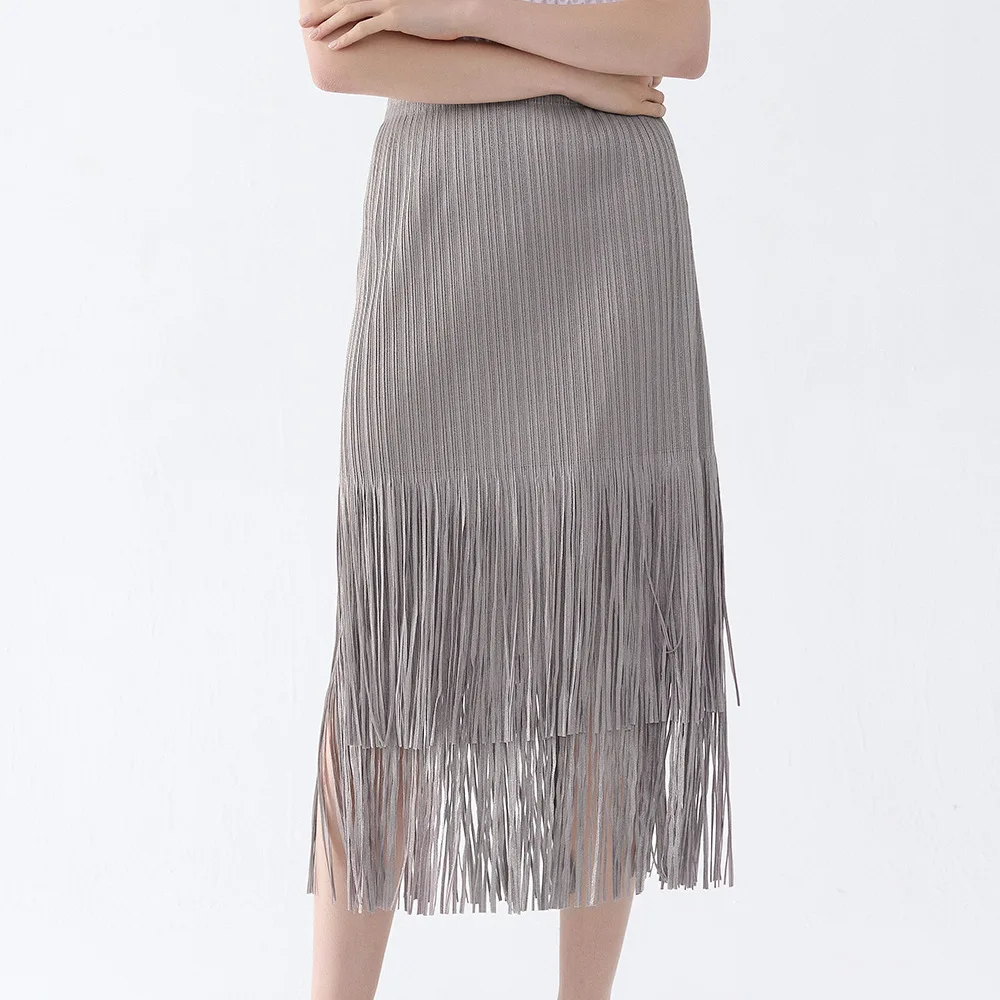 

New Arrival High Quality Medium Long Spring Skirt Women Casual Fashion Elegant Long Half Skirt