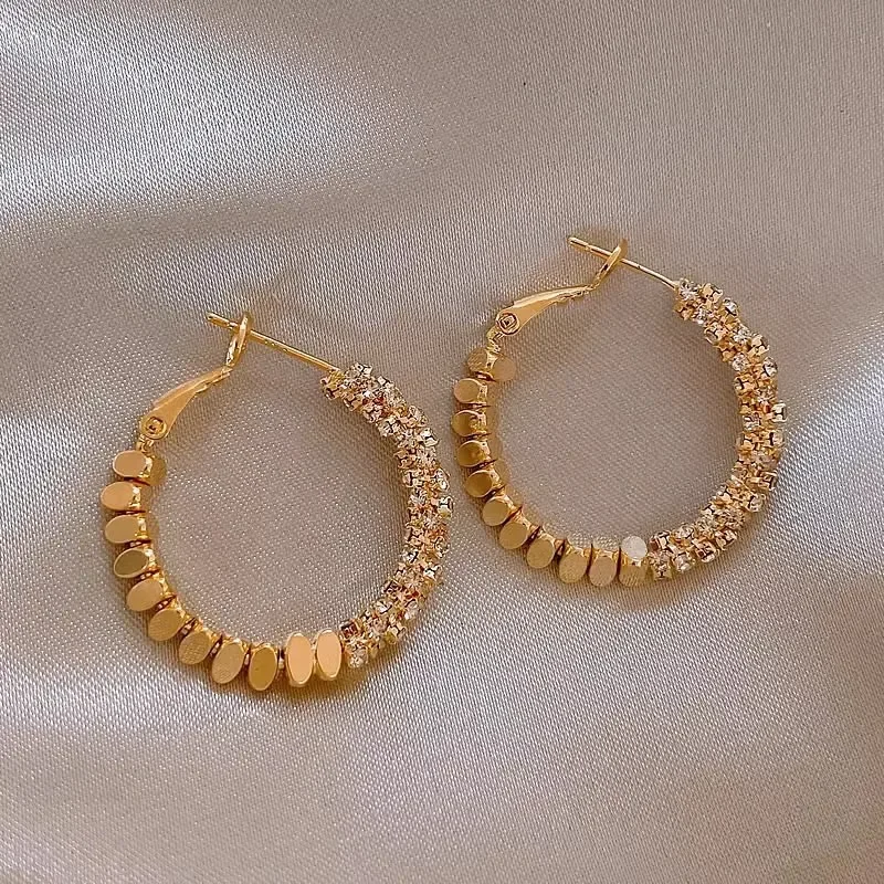 Exaggerated Unique Niche Light Luxury Design Hoop Earrings for Women Fashion Jewelry Accessories Wholesale Party Gifts