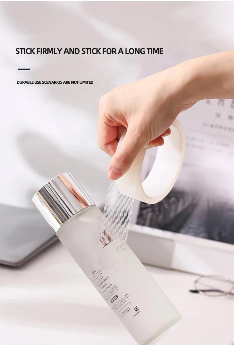 1–5 m ultrastarkes doppelseitig klebendes Nano-Klebeband, transparent, abnehmbar, wasserdicht, extra starker Klebestreifen, robustes zweiseitiges Klebeband – Detail 5
