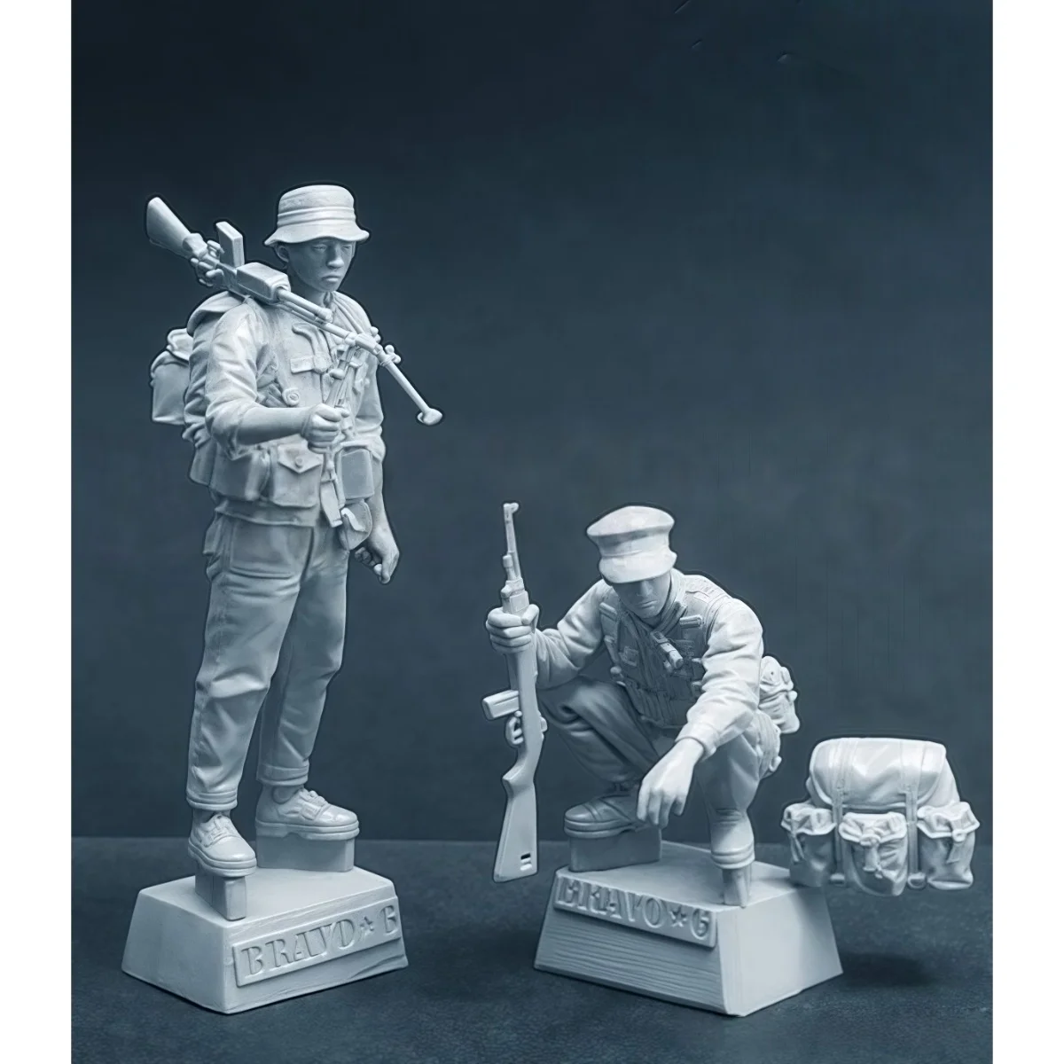 

Комплект неокрашенной модели из смолы 1/35, военная тема, современная американская война во Вьетнаме, спецназ в разобранном виде и неокрашенная GK
