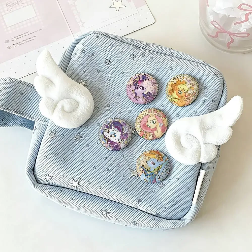 M-My Little Ponys Badges Tinplate Soft Button Pin Brooch Metal Badge Custom Jewelry Accessories Hat Bag Lapel