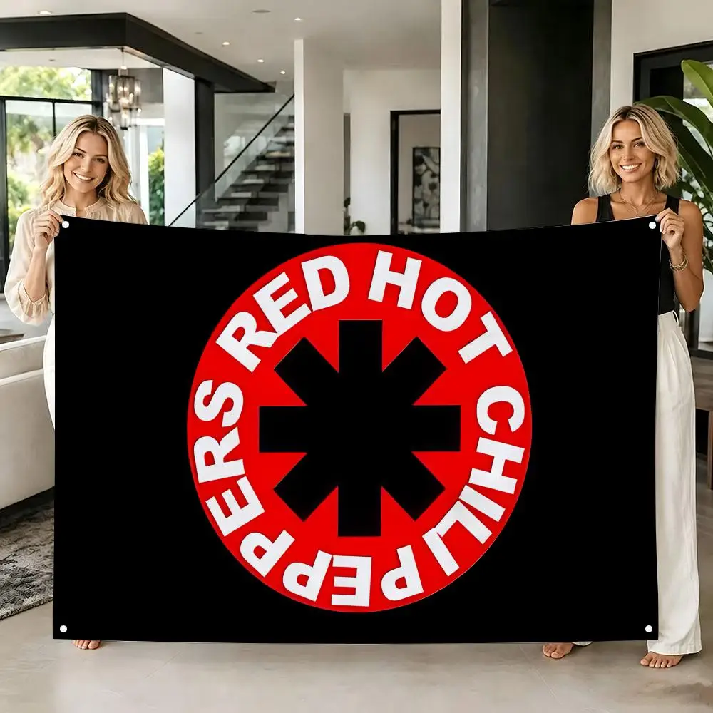 Rock LOGO R-Red Hot Chili Peppers Flags Tapestry Creative Pattern Photo Living Room Wall Art Party Outdoor Decor