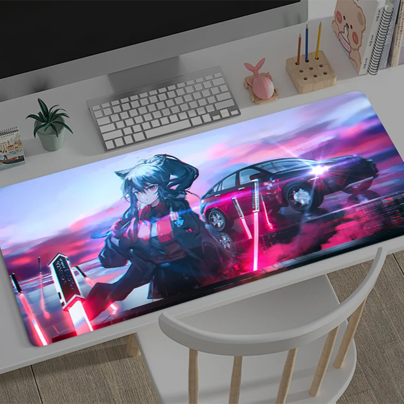Mouse Pad Large Arknights Computer Office Game Table Mats Rubber Anti-slip Gaming Keyboard coaster Long Desk Pads game Mousepad