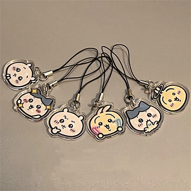 Chiikawa Cartoon Cute Style Hachiware うさぎ USAG ちいかわ Mobile Phone Chain Acrylic Mobile Phone Pendant Lanyard Pendant Small Gift