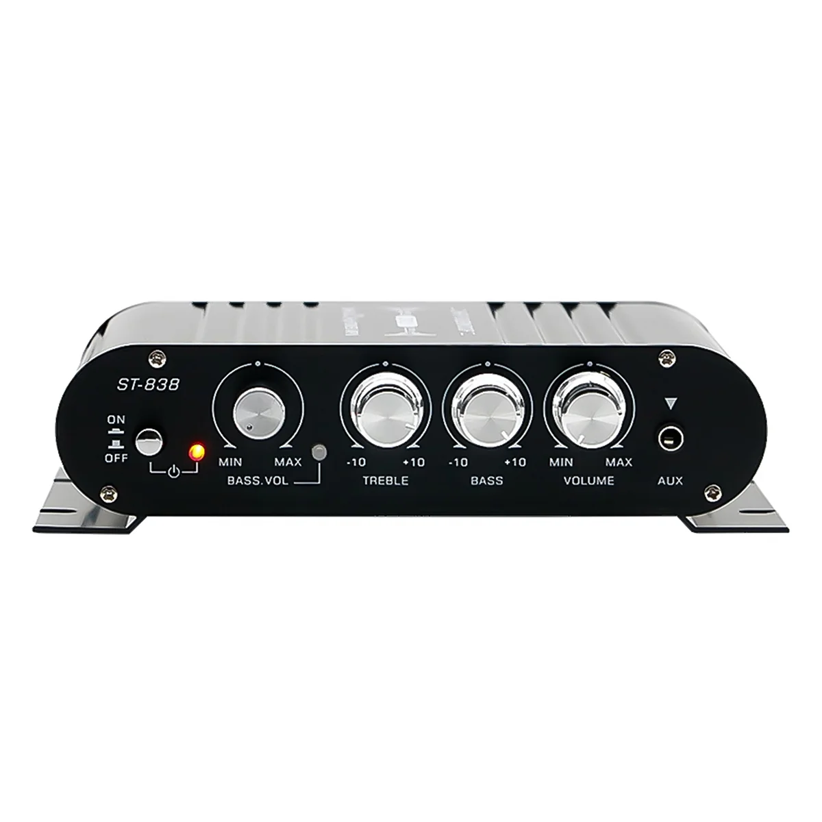 

ST-838 HiFi 2,1-канальный усилитель мощности 80Wx2 стерео басовый усилитель звука с выходом сабвуфера домашний аудиоусилитель Black-Sunrise