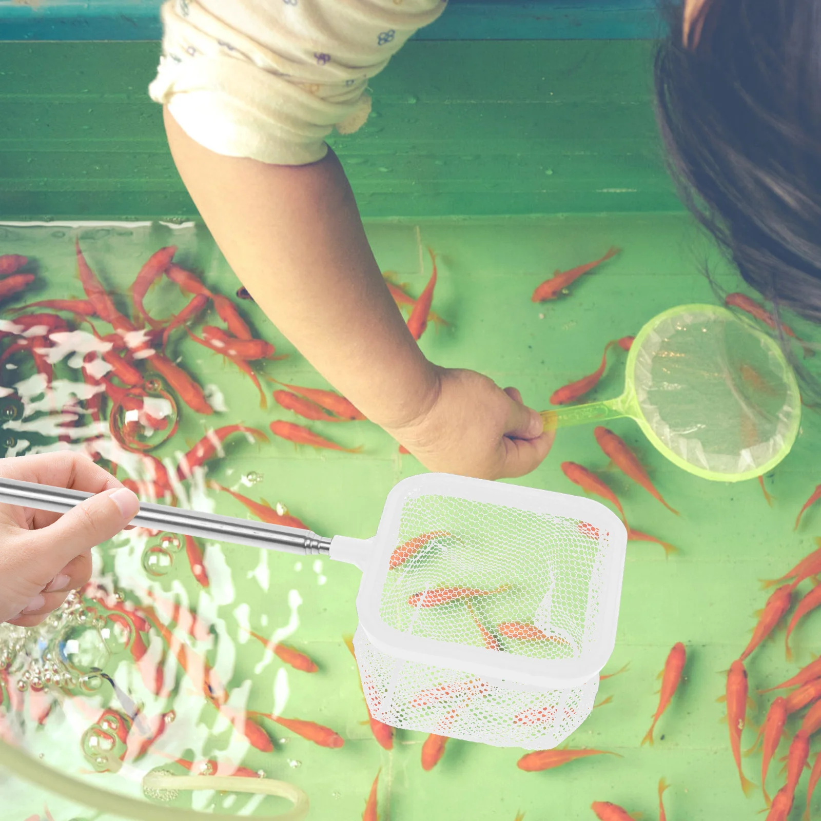 

Telescopic Fishing Net with Long Handle for Landing Big Fish Carp Fly Fishing Nets Portable Mesh Tool Outdoor Fish Catching