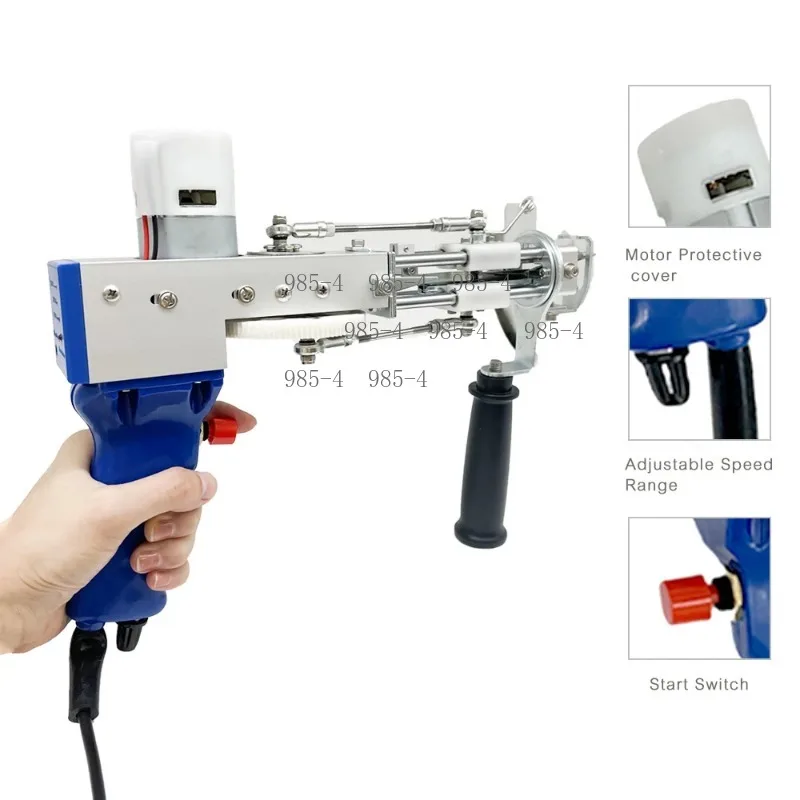 Upgrade Hand Tufting Gun Dual Use Cut & Loop Pile Carpet Flocking Weaving Tool