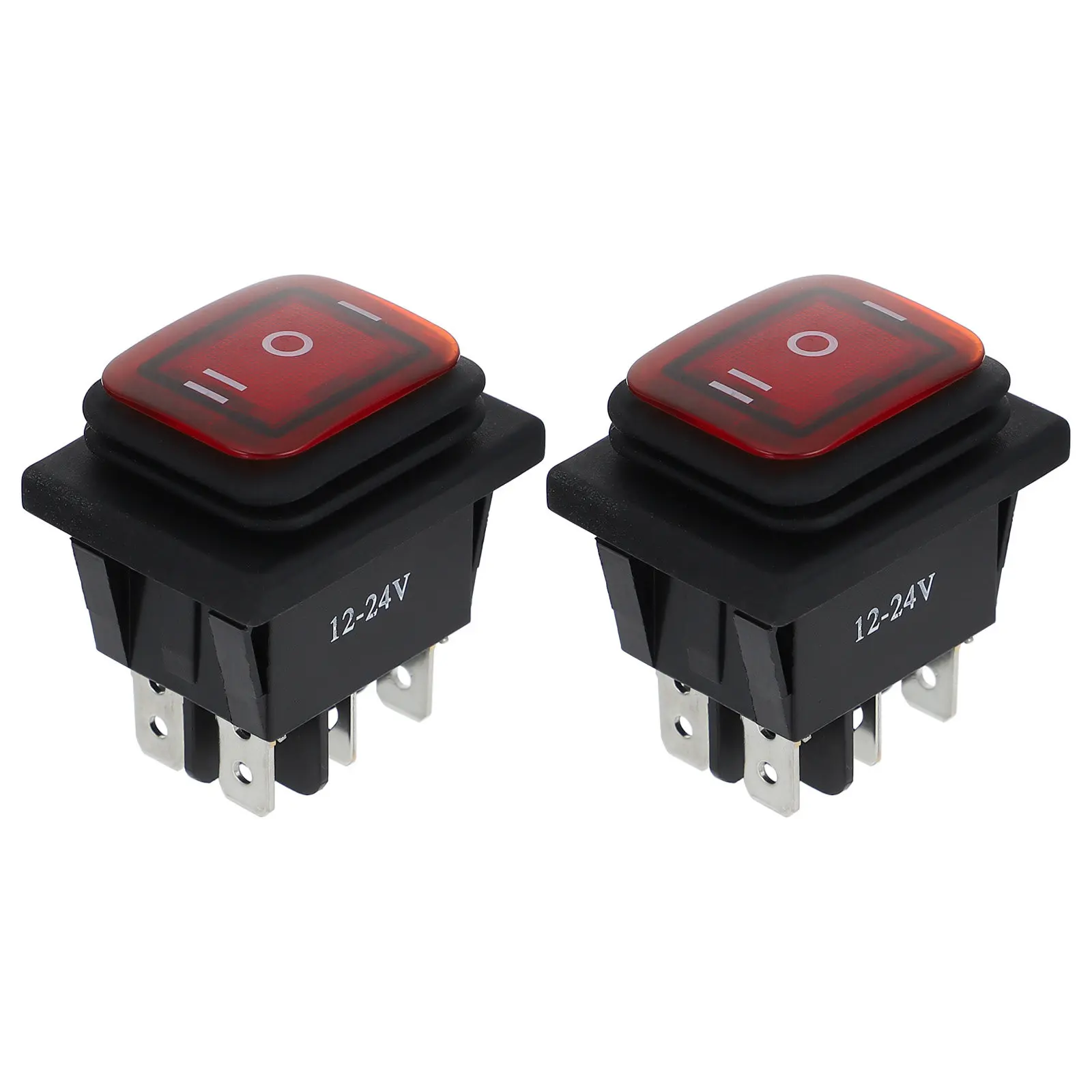 2Pcs Rocker Switches Boat Car Motorcycle Waterproof on-Off Toggle Switch Premium ABS -Retardant for Home Appliance