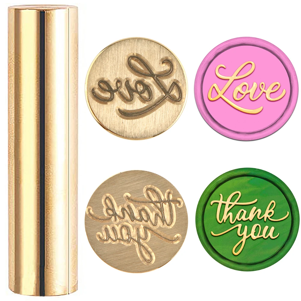 

Love Thank You Wax Seal Stamp Mini Gun Shape 15mm for Envelope Invitation Wedding Embellishment Bottle Decoration Gift Card