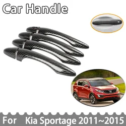 Carbon Fiber Outer Door Handle Cover for Kia Sportage MK3 SL 2011 2012 2013 2014 2015 Car Protective Accessories Stickers Tuning