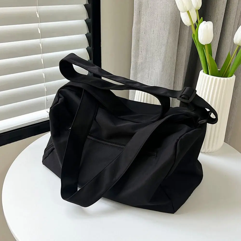 Fashionable Solid Color Crossbody Tote Bags Canvas Niche Design Sports Shoulder Bag Casual Large Capacity Gym Fitness Bag Yoga