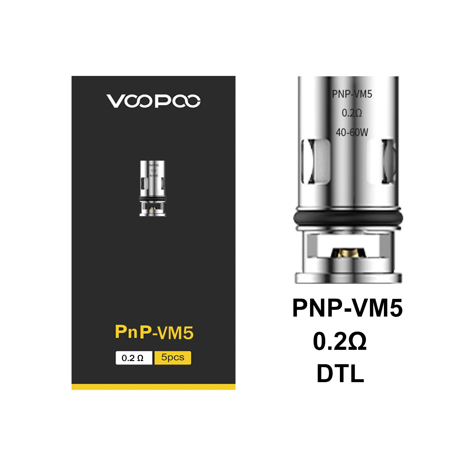 

VOOPOO PnP VM5 Mesh Coils 0.2ohm Resistance DL Coil 40-60W for VOOPOO Drag S X Max Vinci X 2 Argus Pro X GT Mod Kit E-Cigarette