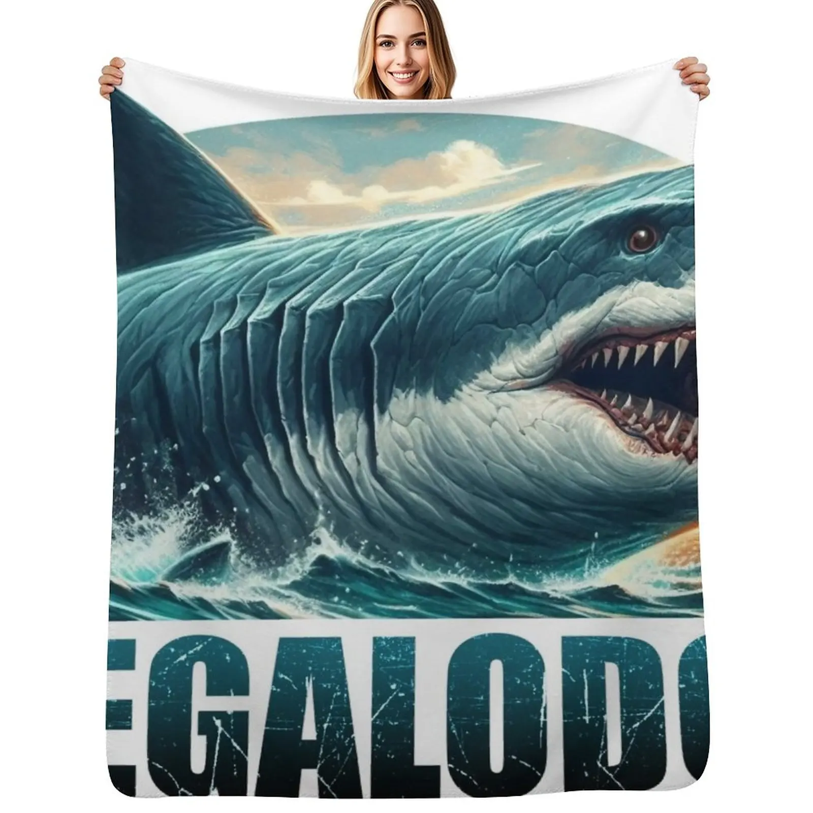MEGALODON OIL Throw Blanket Faux Fur Soft Warm Blanket for Bed