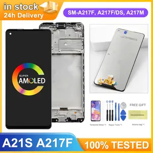 Bilashmart 6.5A21S Display Screen With Frame pantalla Samsung Galaxy A21S A217F LCD Display Touch Screen Digitizer Replacement