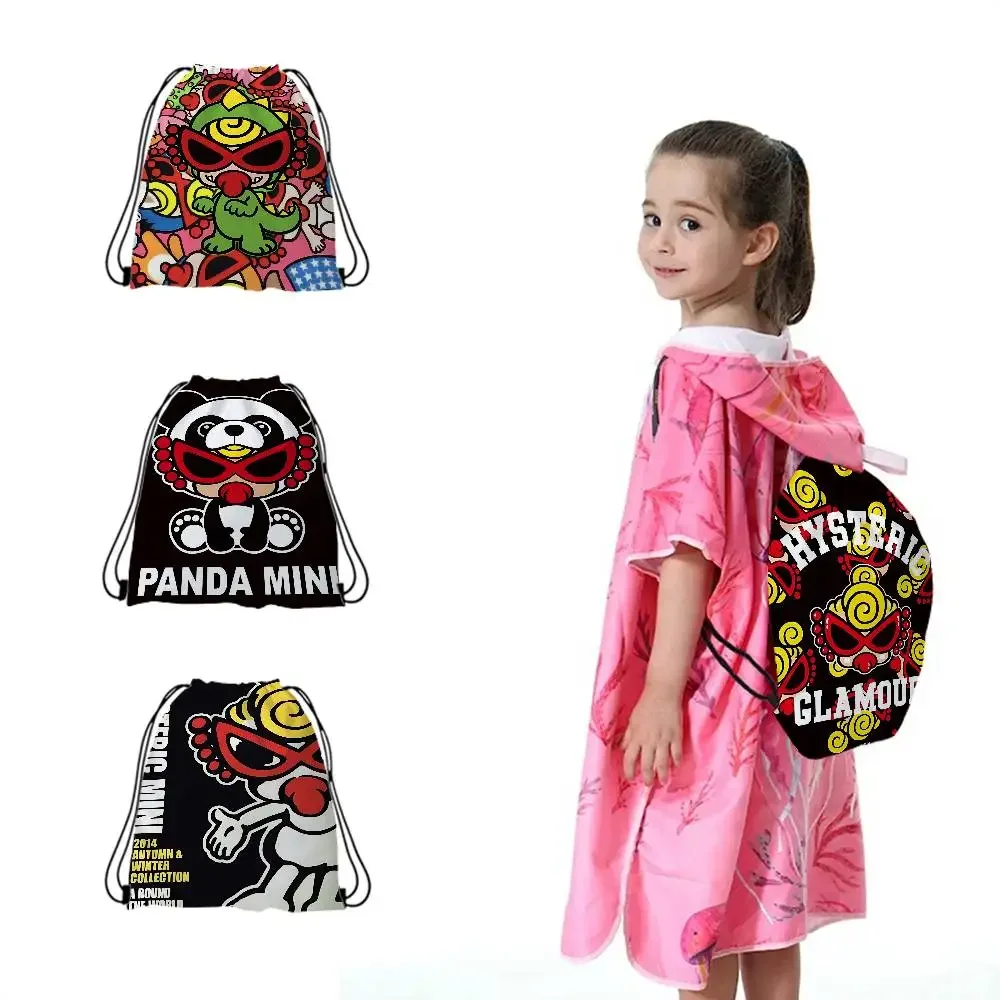 Japan Fashion H-Hysteric M-Mini Drawstring Bags Sports Backpack Gym Sackpack Water Resistant String Bag For Cycling