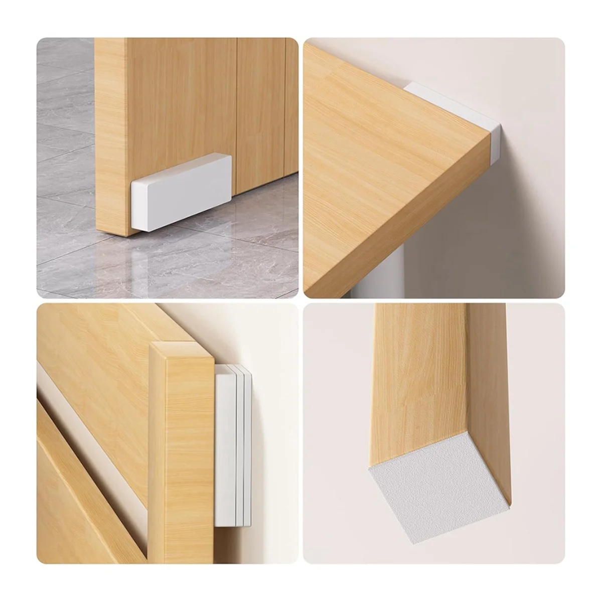 ABZV-20 Almohadillas para muebles, topes de cabecero de espuma EVA para pared, 10 unidades (15 mm de grosor) + 10 unidades (5 mm de grosor) Protector de pared