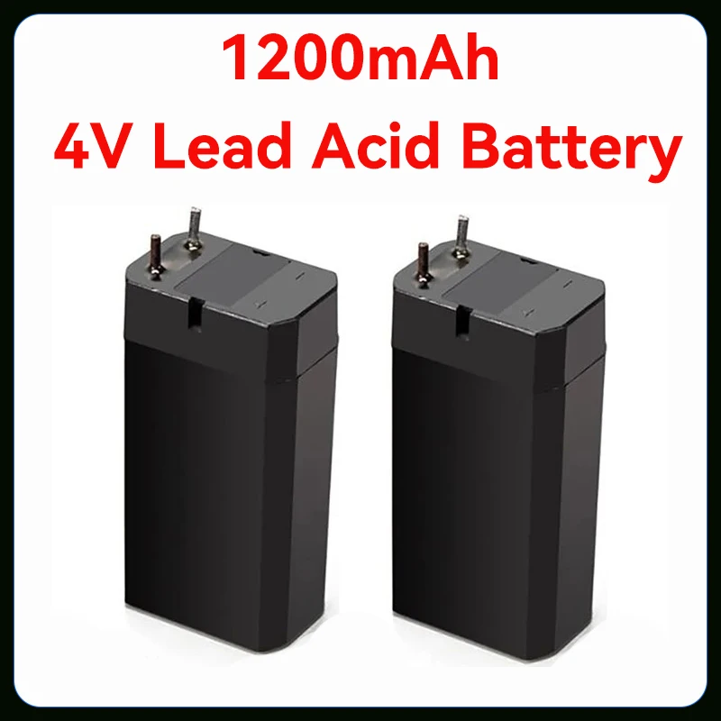 4V Lead Acid Battery 1200mAh Rechargeable Storage batteries LED Lamp Headlights Flashlights Electric Mosquito Swatter