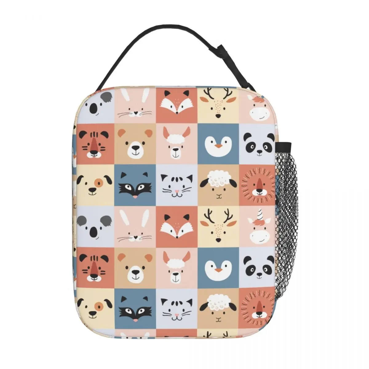 

Cute Insulated Lunch Bags Cartoon Animals Merch Nursery Childish Pattern Lunch Food Box Thermal Cooler Bento Box For School