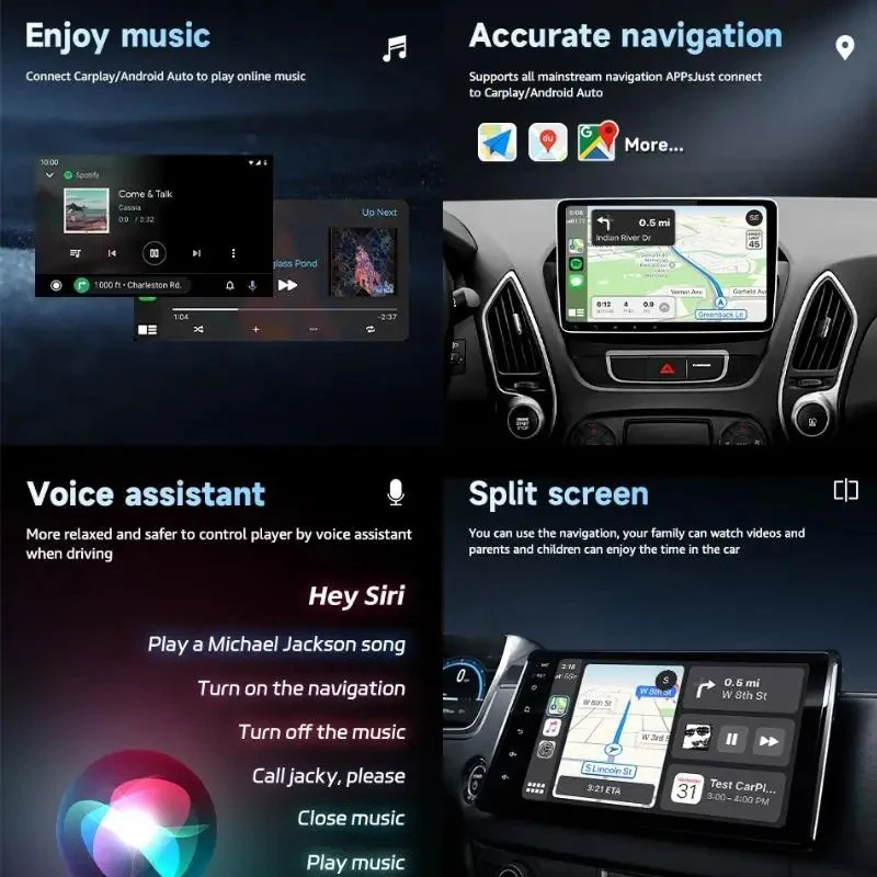 2in1 ワイヤレスCarPlayアダプター Android Autoドングル 高速接続 USBドングル ミニボックス 5.8GHz プラグアンドプレイ 有線CarPlay搭載車用