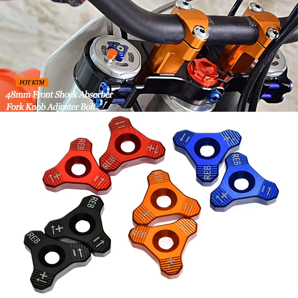 

CNC 48mm Front Shock Absorber Fork Knob Adjuster Bolt For KTM EXC SX SXF XCW XCF EXCF EXCR 125 150 250 300 350 400 450 500 525