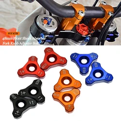 CNC 48mm Front Shock Absorber Fork Knob Adjuster Bolt For KTM EXC SX SXF XCW XCF EXCF EXCR 125 150 250 300 350 400 450 500 525