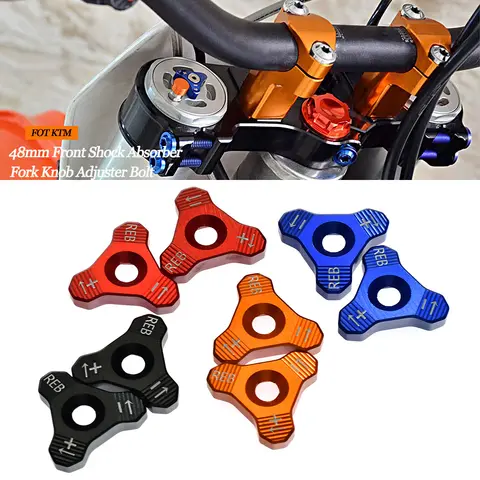 CNC 48mm 전면 충격 흡수 장치 포크 손잡이 조절기 볼트 KTM EXC SX SXF XCW XCF EXCF EXCR 125 150 250 300 350 400 450 500 525