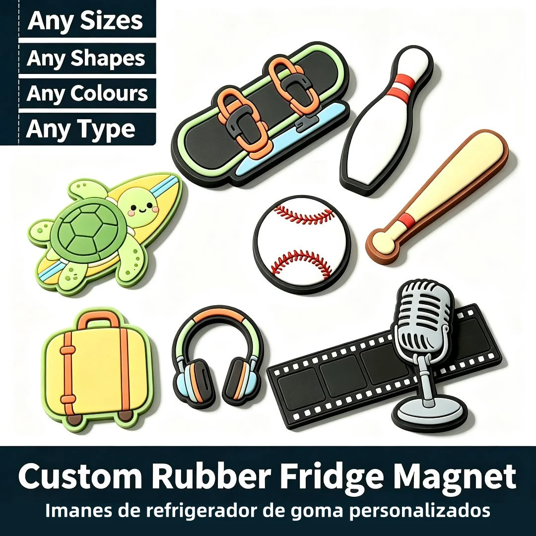 Custom PVC Fridge Magnets Multi-Purpose Soft Magnets Sticker Custom 2D/3D Logo Soft Rubber Refrigerator Magnets For Decor Gift