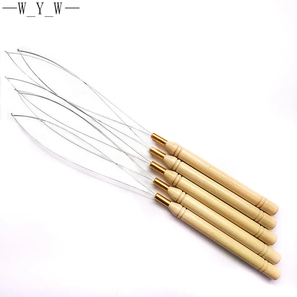 

Micro Rings Loop Tool Threader Pulling Needle Used With Hair Plier and Beads for Human Hair Feather Extension Tools