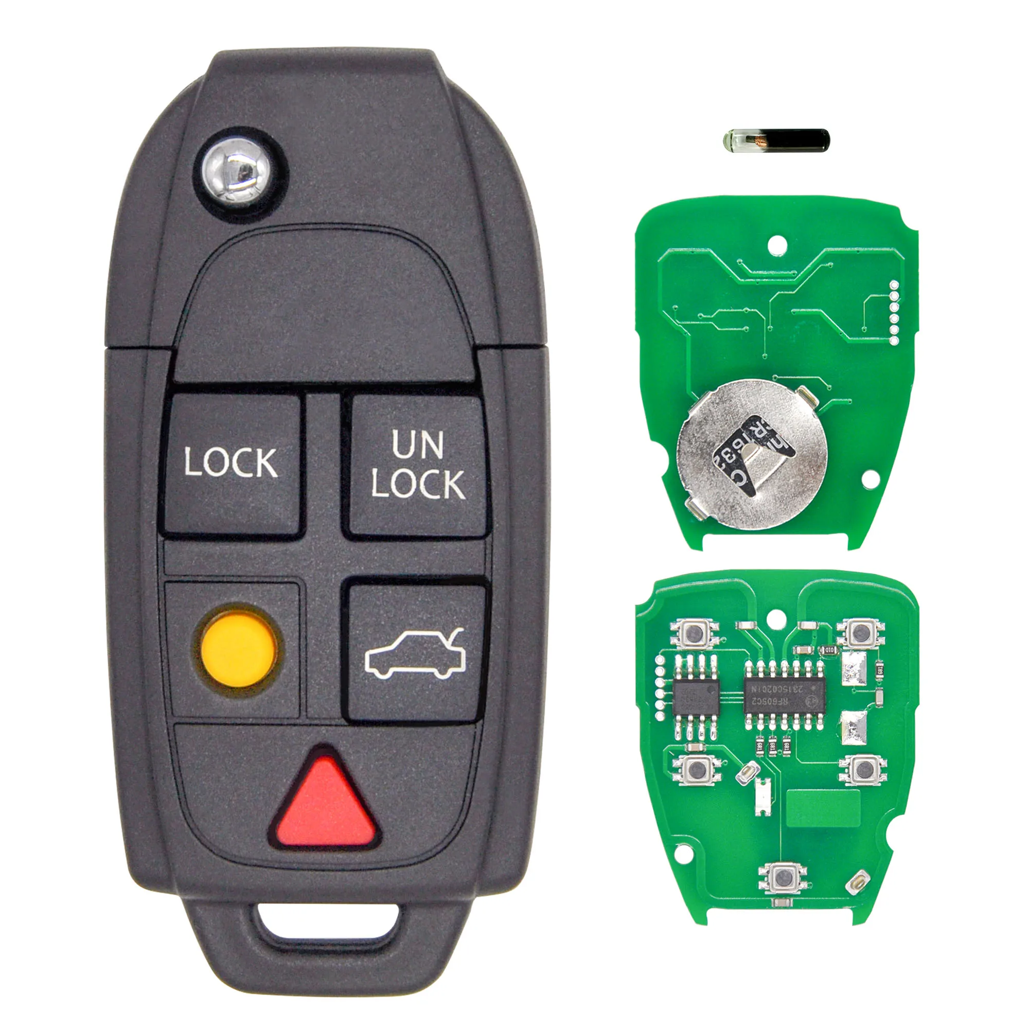 DR LQNP2T-APU ID48Chip 315/433MHz Flip Auto Afstandsbediening Sleutel 8688799   Voor Volvo C30 S40 V50 S60 S70 V70 XC70 S80 2004-2015 - afbeelding 1