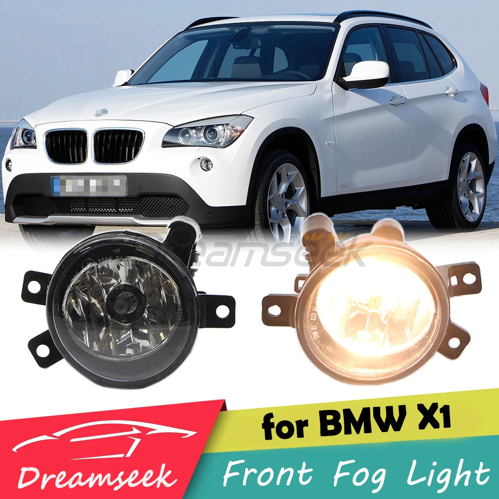 

Pair Front Fog Light for BMW X1 E84 2010 2011 2012 2013 2014 2015 Driving Lamp Foglight with Halogen Bulb Amber Color Clear Lens