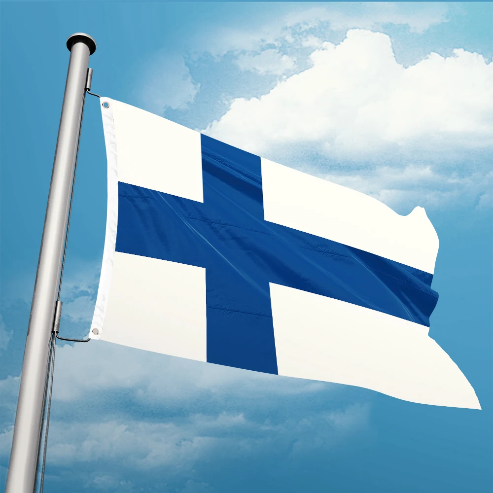 Флаг Финляндии нации 3 х 5 футов полиэстеровый баннер Flying150*90 см на заказ по всему миру по всему миру двойное проникновение на открытом воздухе Флаг Финляндии нации 3 х 5 футов полиэстеровый баннер Flying150*90 см на заказ по всему миру по всему миру двойное проникновение на открытом воздухе