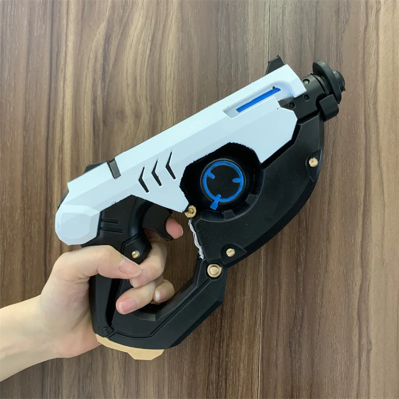 Game OW Tracer Revolvers Weapon Gun 1:1 Cosplay Safety PU Gift Outdoor Toy Rubber Soldier 76 D. va No Shooting