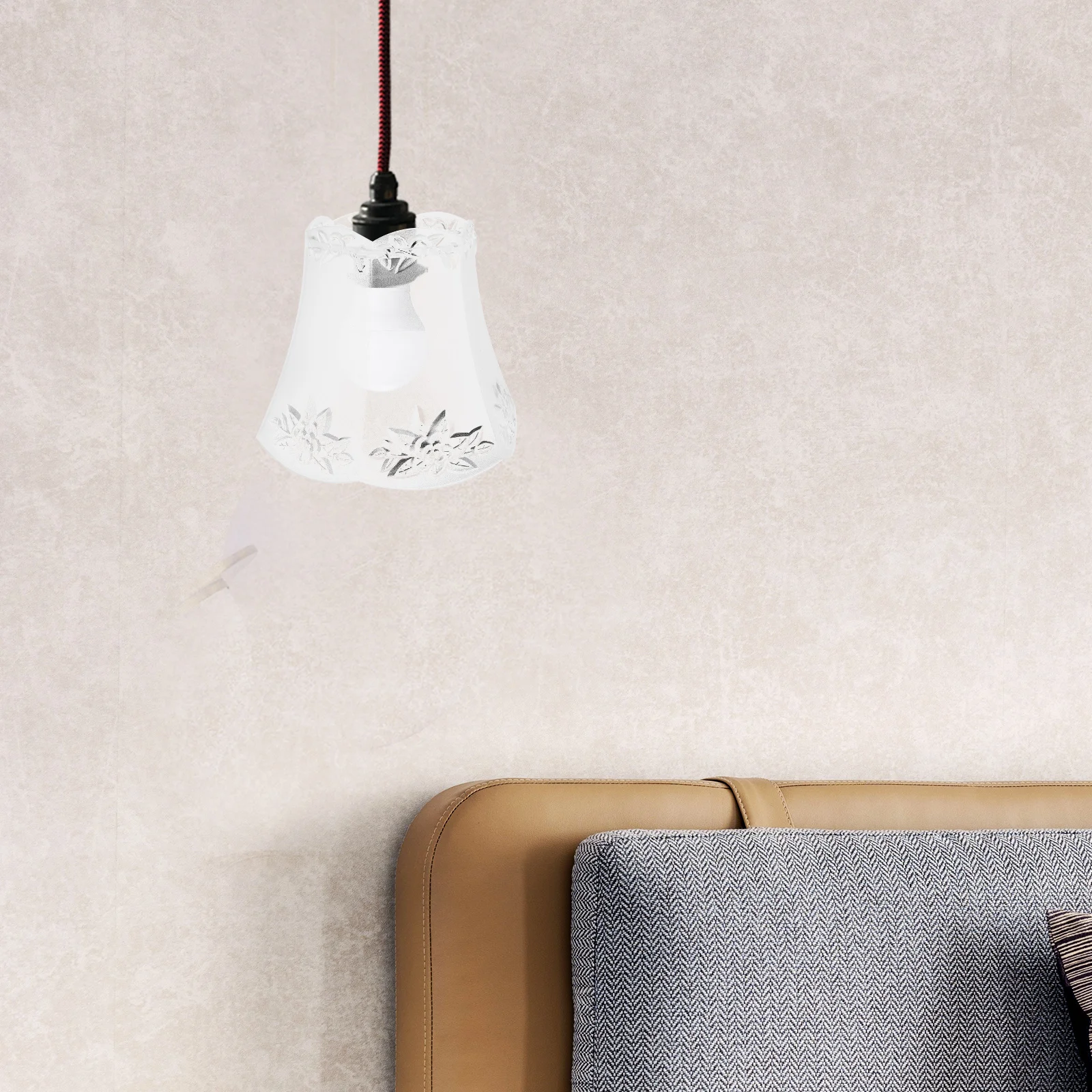 

Plastic Lampshade with Lotus Pattern Modern Ceiling Light Cover for Home Office Hotel Corridor Bathroom Kitchen Decorative