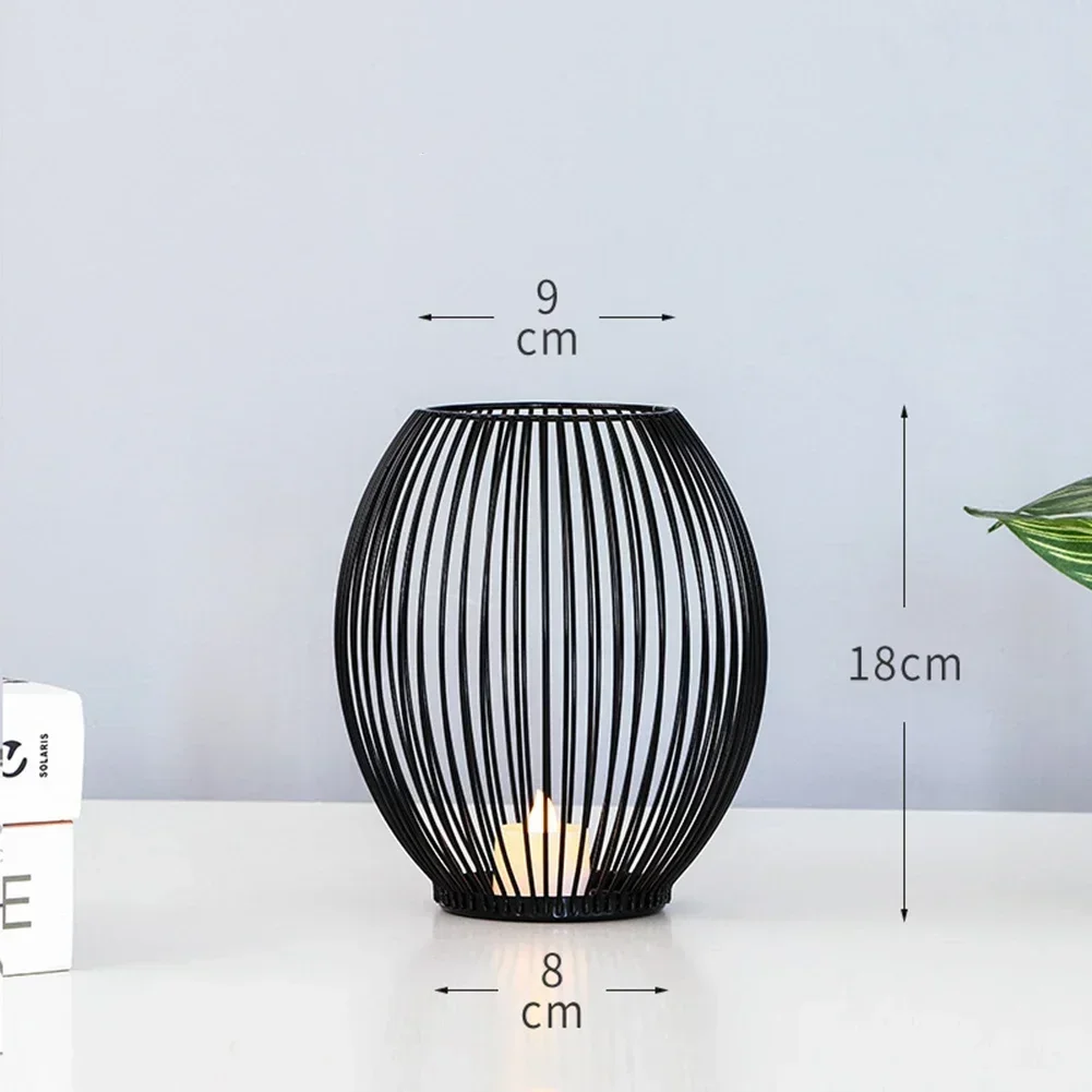Specification Wide Range Birthdays Meditation Black Hollow Home Decor Wire Lantern Candle Holder Iron Multiple S