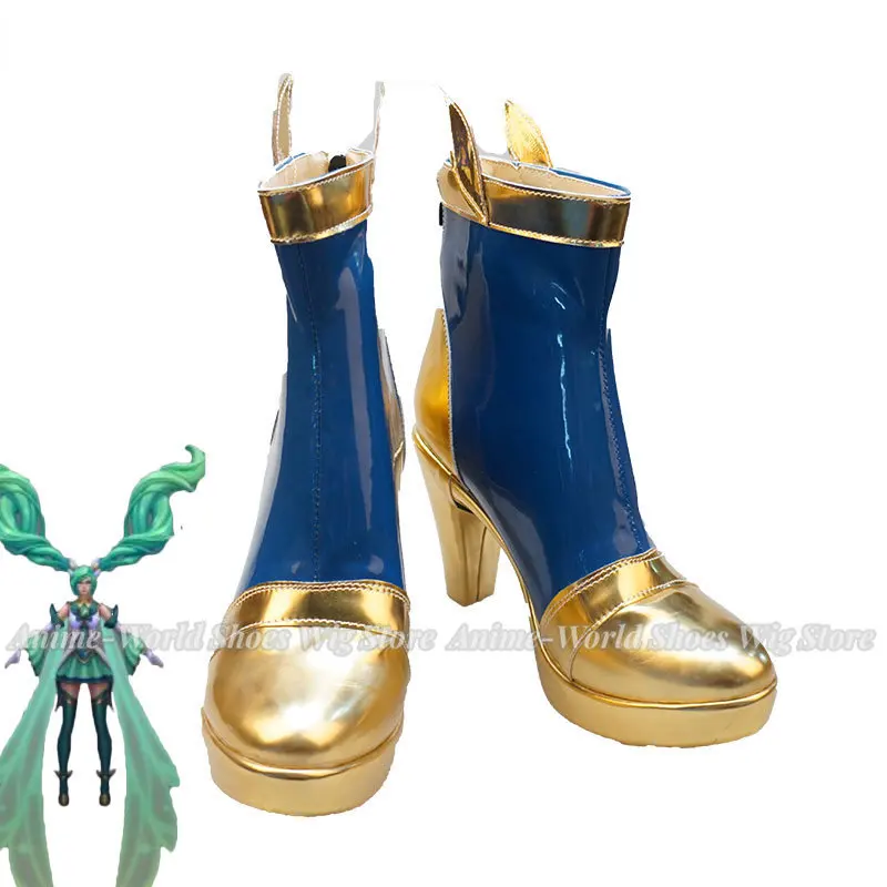 Sona Buvelle Cosplay Shoes Star Guardian Cosplay PU Shoes Halloween Carnival Boots Cosplay Props Custom Made