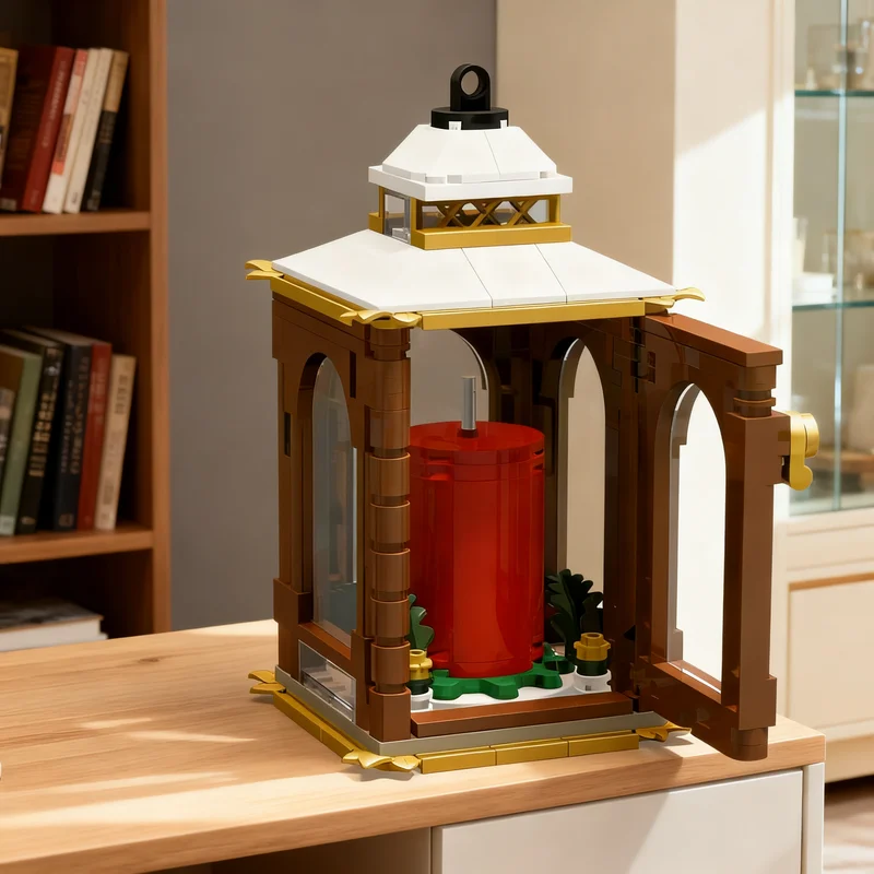 166pcs MOC Seasonal small Lantern Lamp post lighter Model Christmas Gift DIY For Enthusiasts Collectible Design