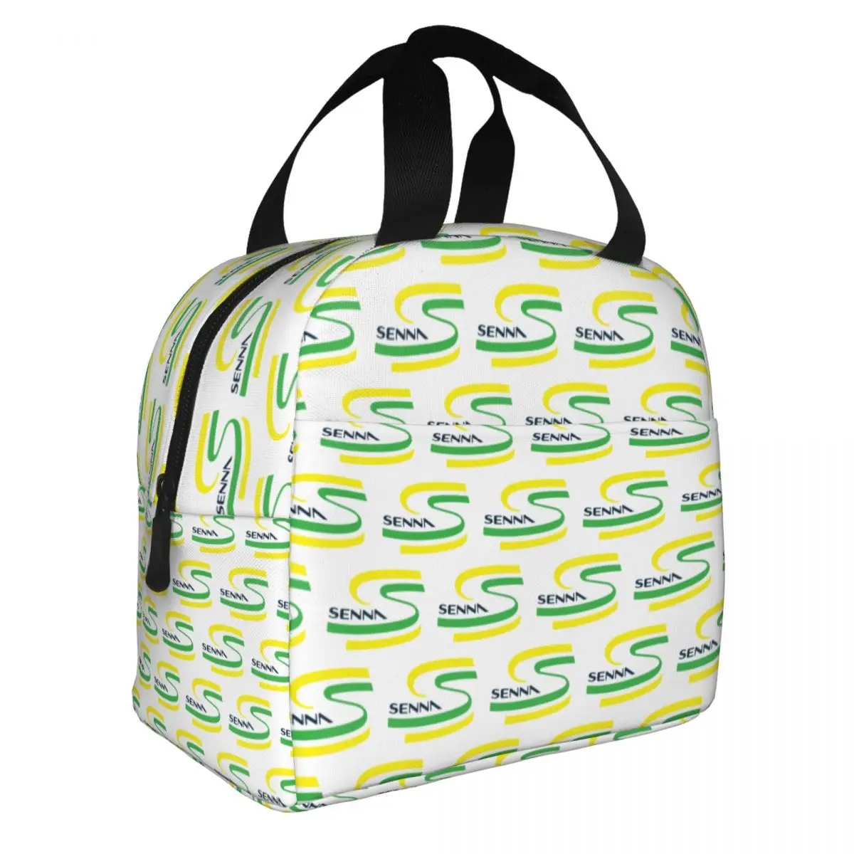 Custom Ayrtons Brazilian Racing Driver Senna Insulated Lunch Bag for Women Resuable Thermal Cooler Lunch Box Office Work School