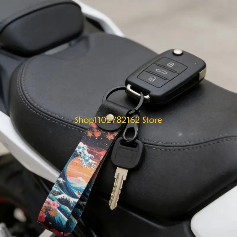 547B 1 Pair Nylon Wristband Keychain Unique For Car Backpack Accessories