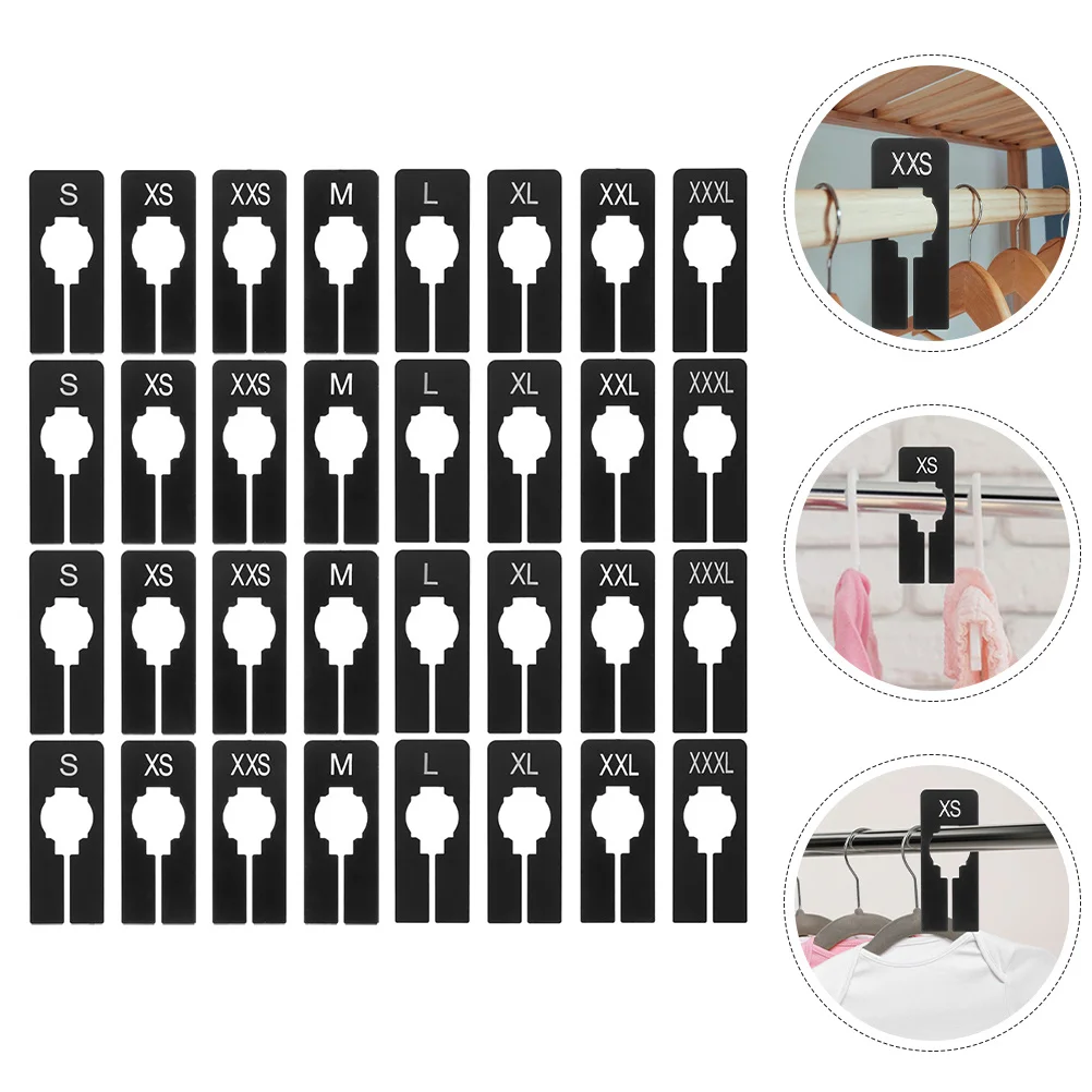 

32Pcs Clothes Closet Dividers Plastic Size Separators Hanging Clothes Organizers Clothing Rack Dividers Closet Organization