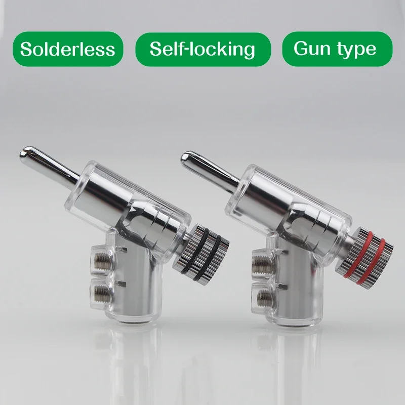 4 stuks luidsprekerkabelconnector goud en gerhodineerd bananenstekker schroef hifi audio-adapter