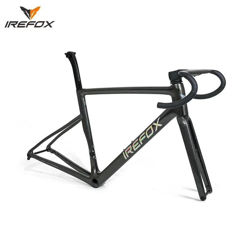 

IREFOX полностью карбоновая рама велосипеда, легкий дорожный велосипед, совместимая с диском, дорожная рама, скрытая внутренняя маршрутизация, комплект карбоновой дорожной рамы