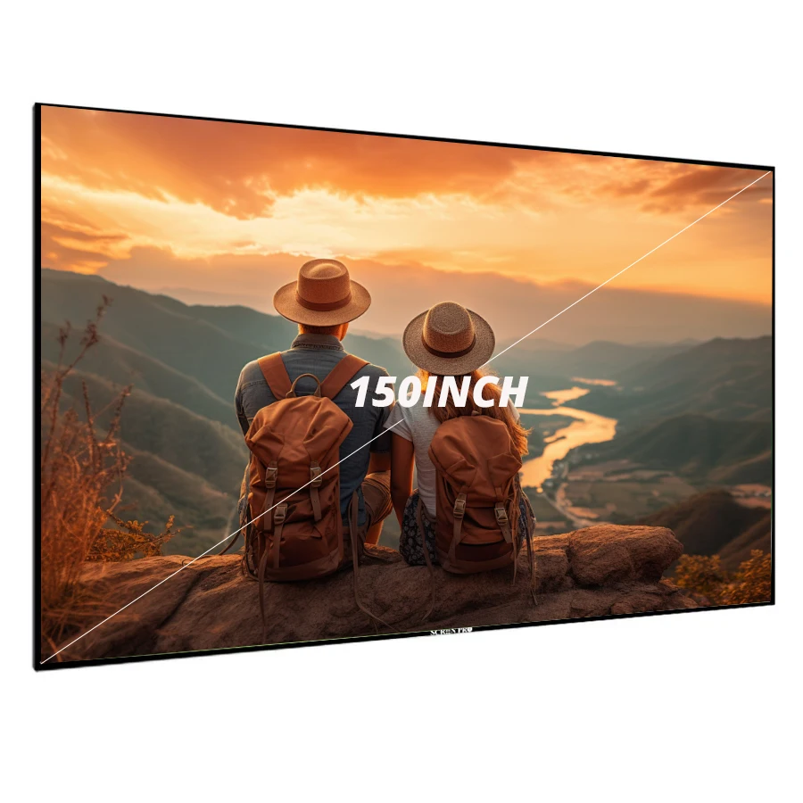 

YuTong 72“~150" 4K/8K UHD 3D Ambient Light Rejecting Ultra short throw Fixed frame Projector screen for ust projector Laser TV