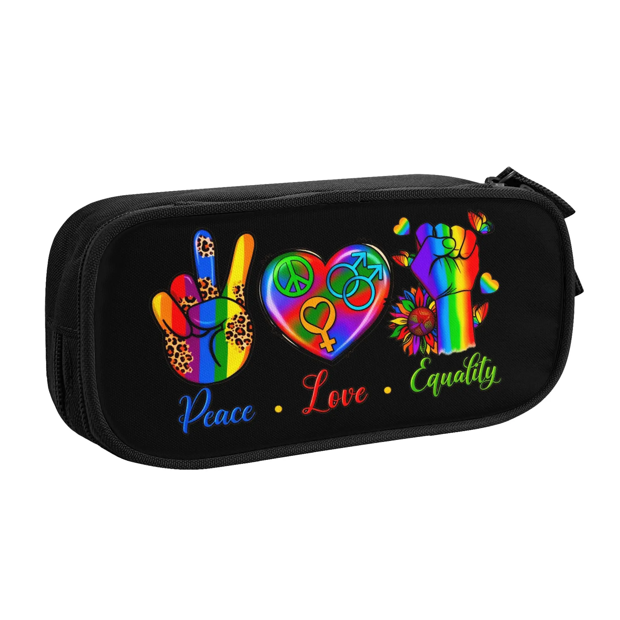 Equality Hurts No One LGBTQ Love Is Love  Kawaii Pencil Cases Boy Girl Large Capacity  Pencil Pouch School Supplies