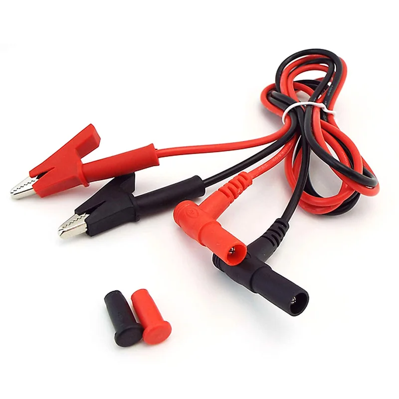Dual HEAD 20A คลิปจระเข้ถึงปลั๊กกล้วย 4 มม.สายเคเบิลทดสอบสายไฟเชื่อมต่อ Probe คลิปจระเข้สําหรับมัลติมิเตอร์เครื่องมือวัด