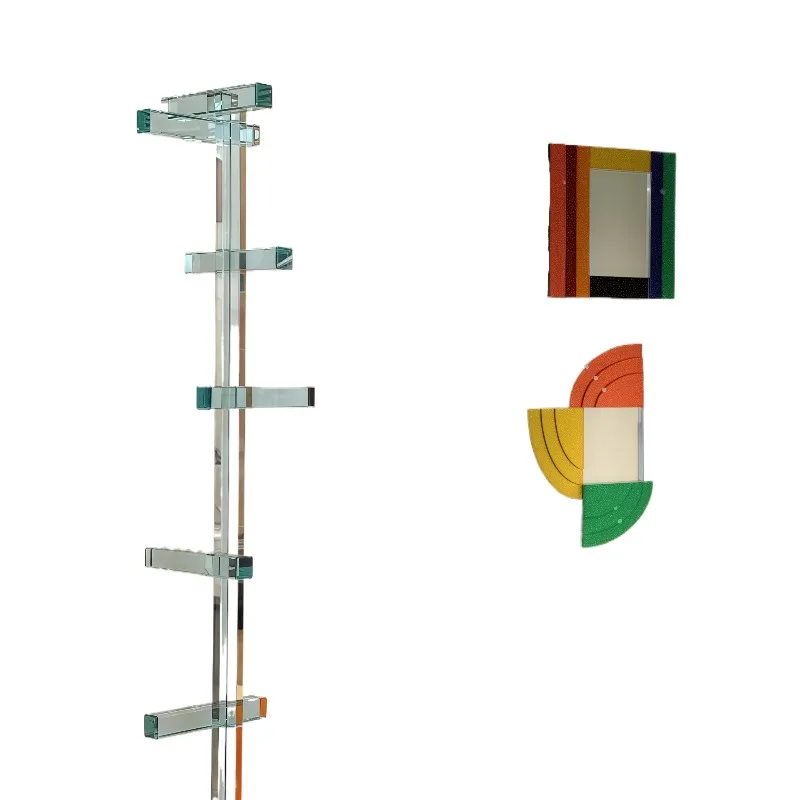 

Glass coat rack floor-to-ceiling bedroom door Bauhaus high-end creative hanger