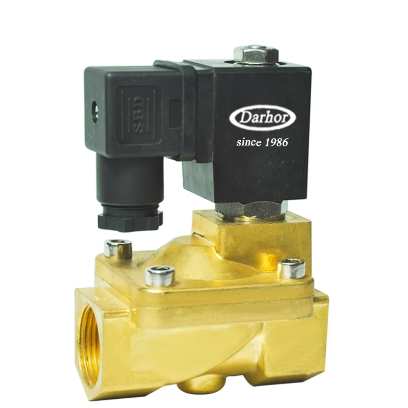 Darhor normally closed 2 way stainless steel brass pilot electric gas solenoid valve