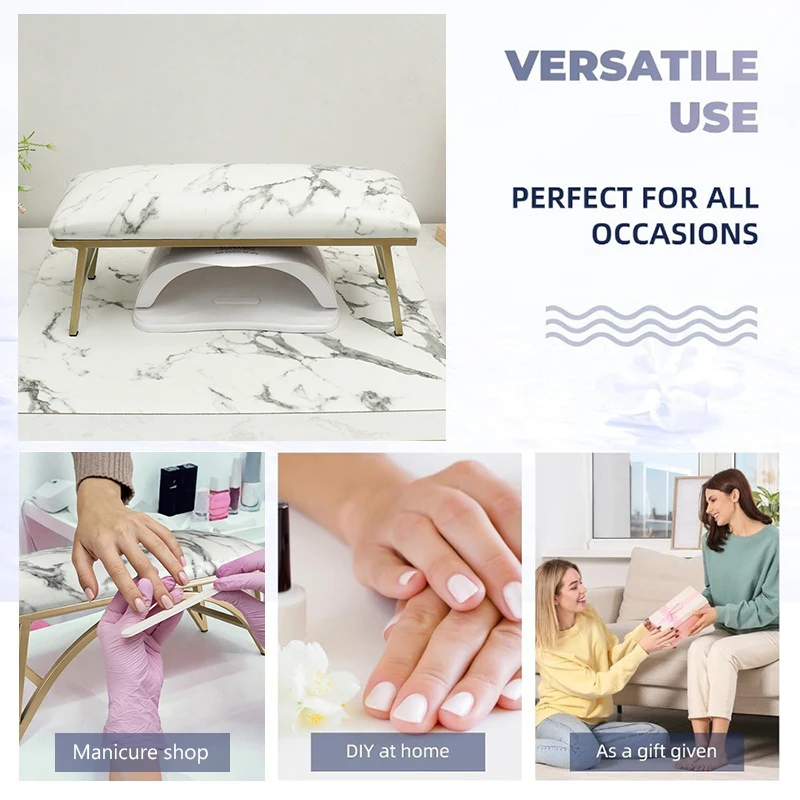 

1set Leather Nail Hand Rest Pillow Set Heightened Manicure Table Nail Cushion Pillow Nail Art Stand For Nail Art Salon Tools