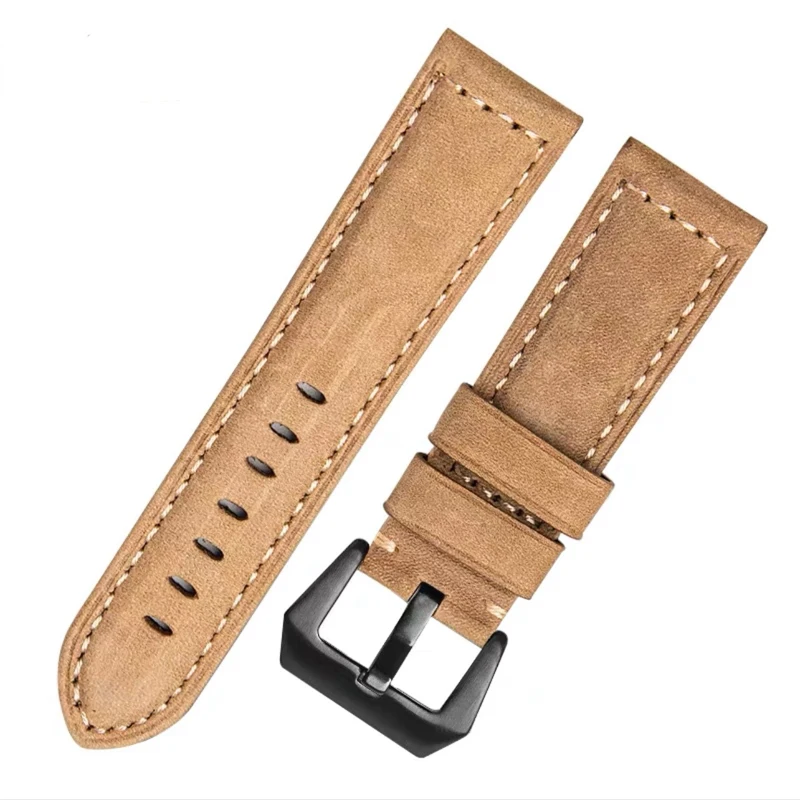 الكلاسيكية خمر جلد البقر حزام الساعات ، يصلح لسامسونج غالاكسي ساعة 6 ، 5 برو ، 4 ، 46 مللي متر ، 47 مللي متر ، 43 مللي متر