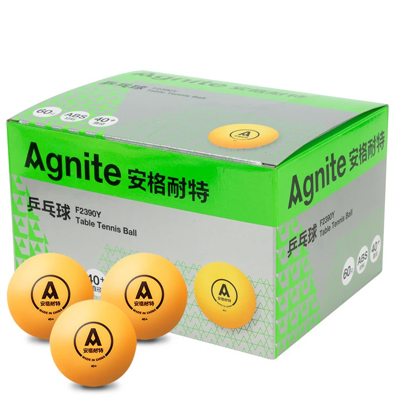 Deli Agnite F2390 Table Tennis 40mm+Yellow and White High Elastic and Durable Training Balls Set of 60 pieces